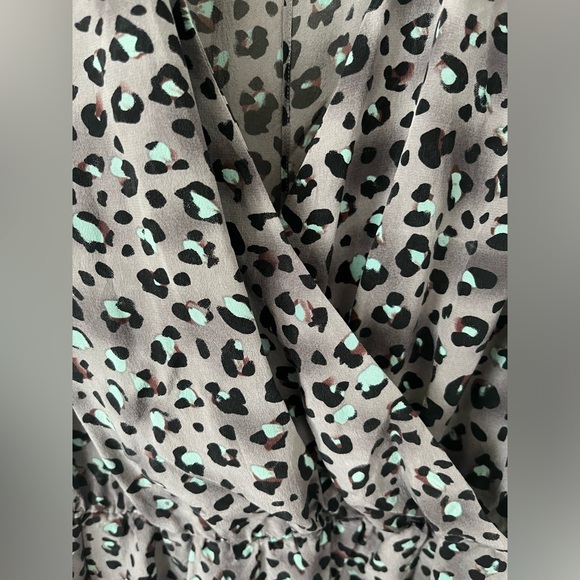 Rebecca Taylor 100% Silk Leopard Print Open Back Dress Size 12 - Picture 7 of 15